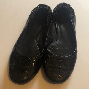 Tory Burch patent leather black flats